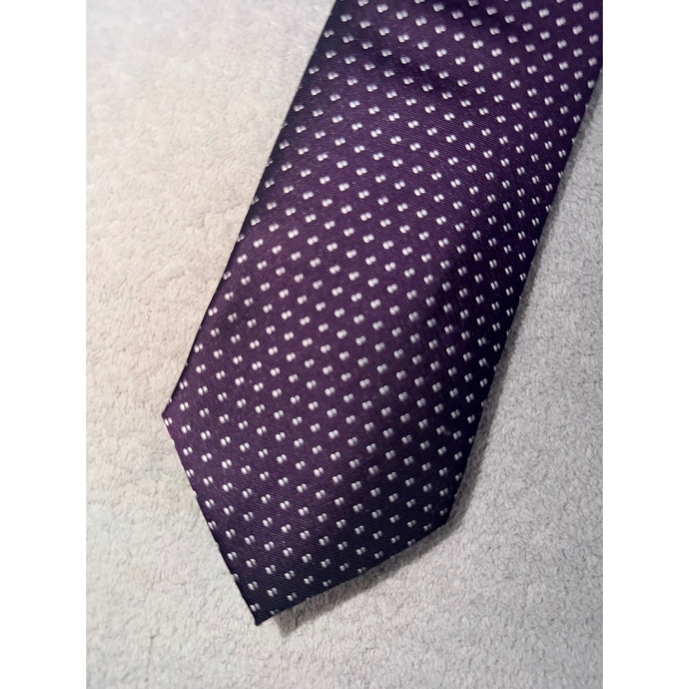 Madison‎ Mens Purple Geometric Micro Dot Classic Necktie Polyester Dress Tie
